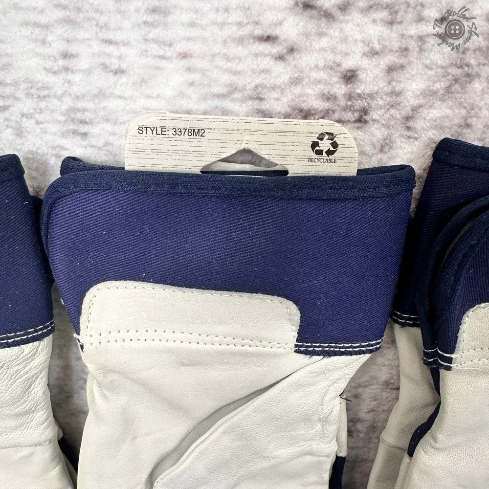 New Lot of 8 Midwest Quality Gloves Ladies Medium Goatskin Leather Work 3378M2